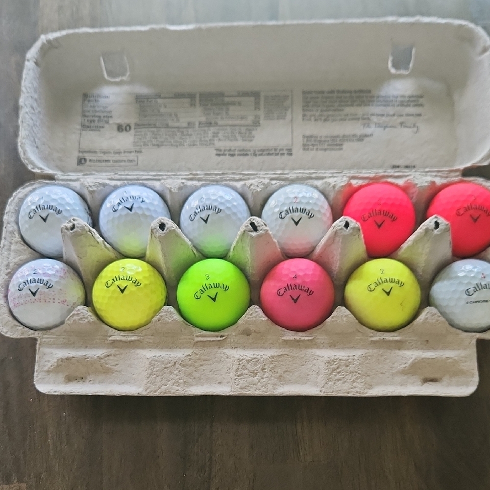 GOLF! Used Callaway Multicolor Golf Balls Set